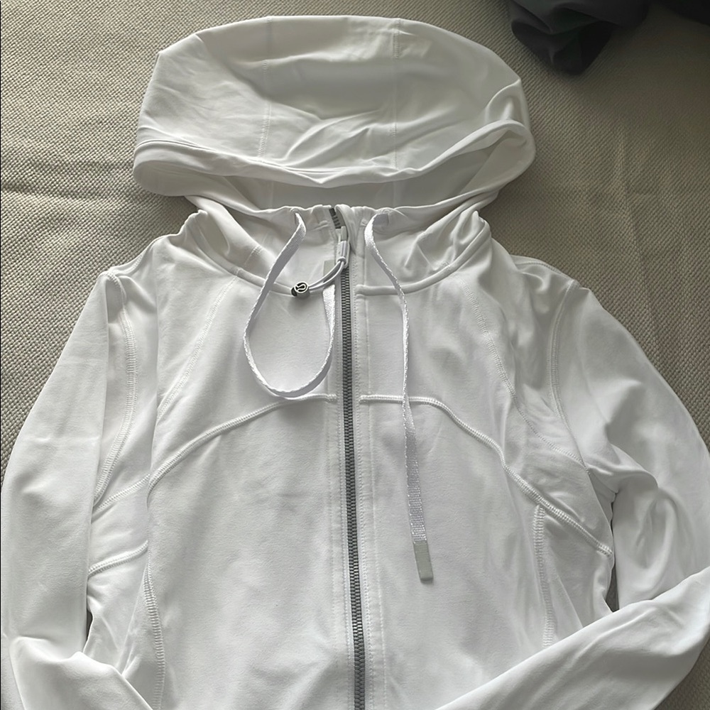 White Zip-Up Hoodie